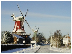 westliche Mühle im Winter